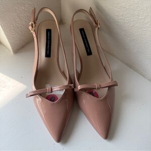 French Connection Nude Slingback Heels